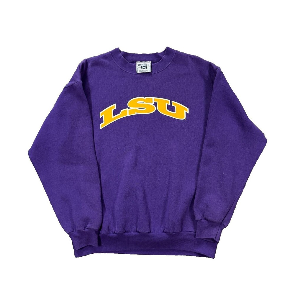 LSU Tigers Lee Sport Sweatshirt Men's L Purple Vintage NCAA College